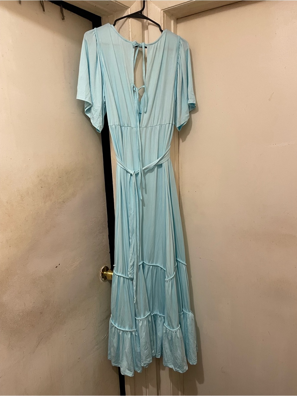 Light Blue Maxi Dress with Tie-Back Size Small